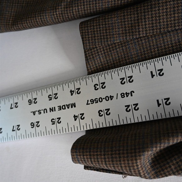 Michael Kors 42R Brown Plaid 100% Wool Mens Blazer Suit Jacket Sport Coat - Picture 9 of 16